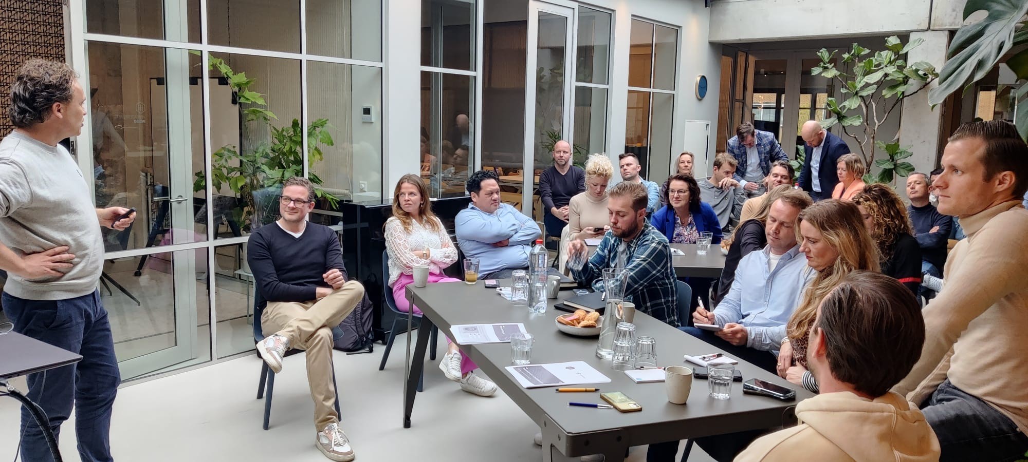 Team collaborating during a Factfinders workshop